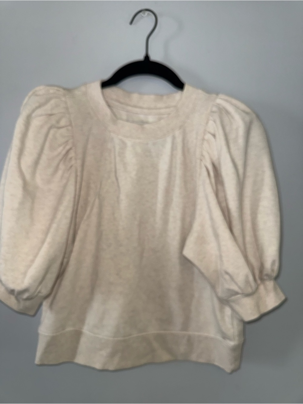 Maeve Cream Ribbed Crewneck Pullover